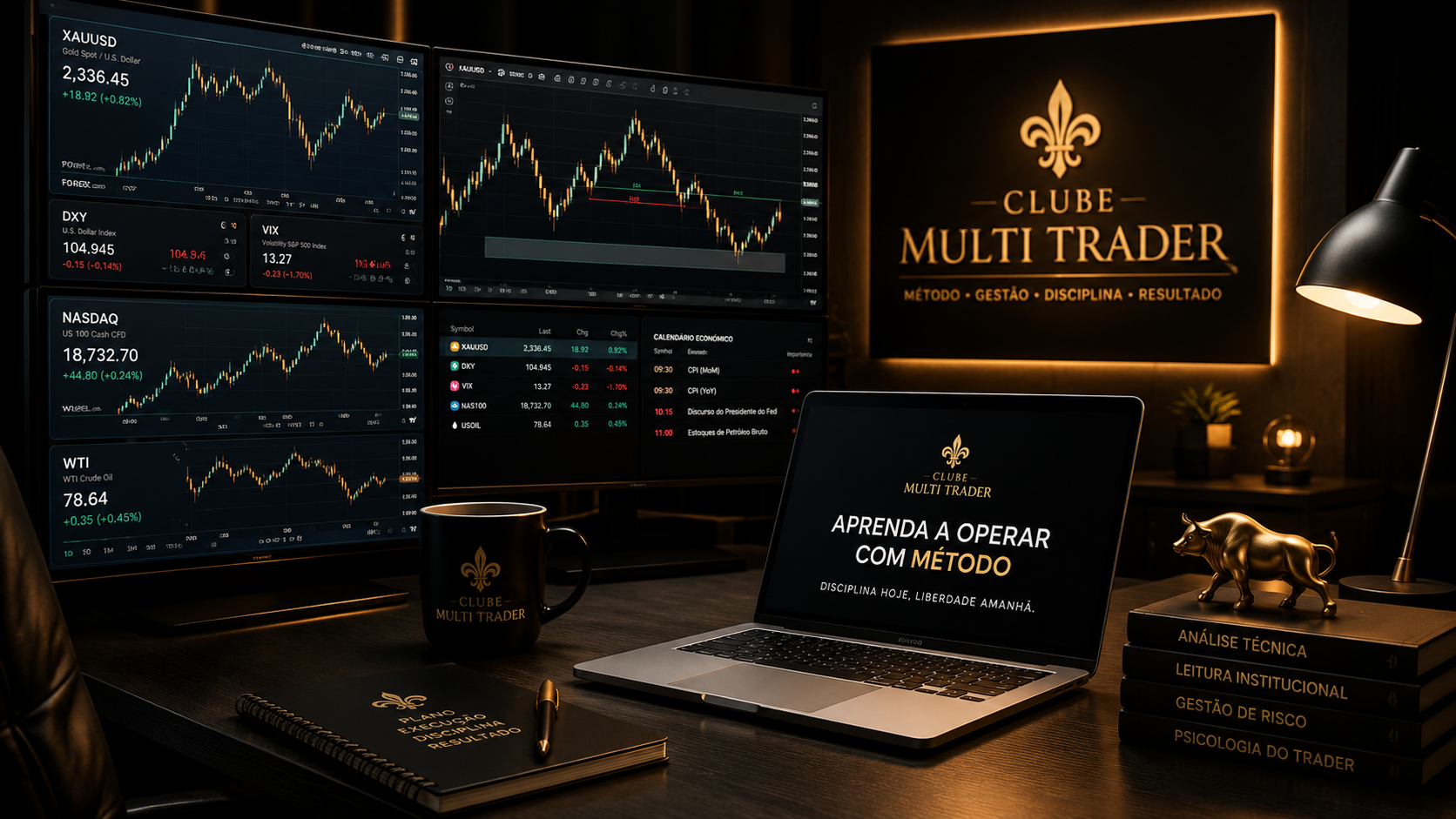 Mesa trader profissional do Clube Multi Trader